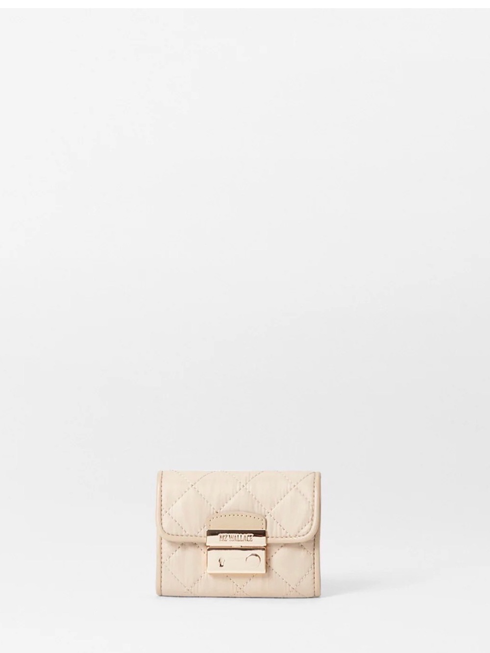 MZ Wallace Crosby Lock Wallet in Buff